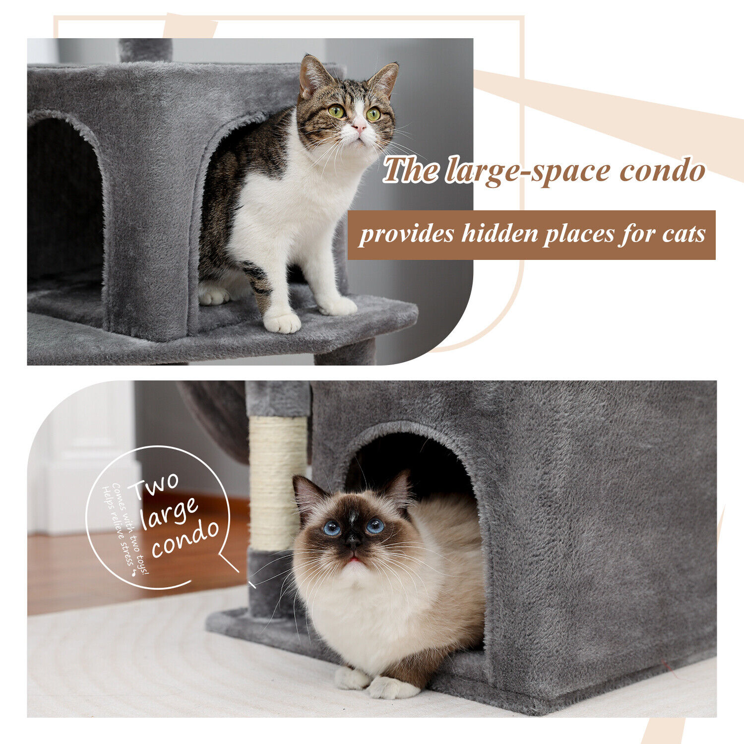 Cat Tower Scratching Post Furniture Condo Bed