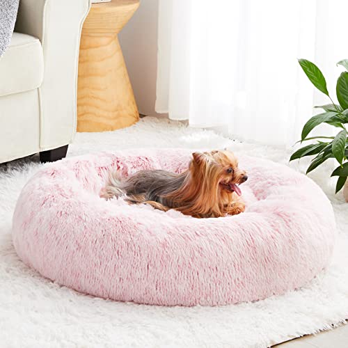 Calming Faux Fur Donut Pet Bed