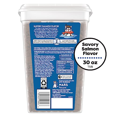 Salmon Temptations Cat Treats - 30oz Tub