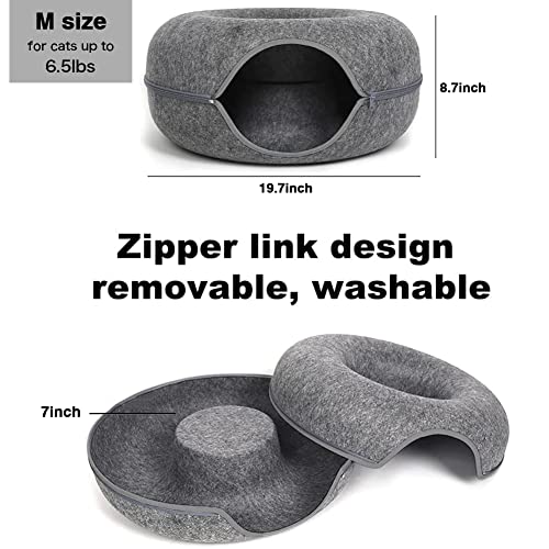 Large Indoor Cat Tunnel Bed with Toys