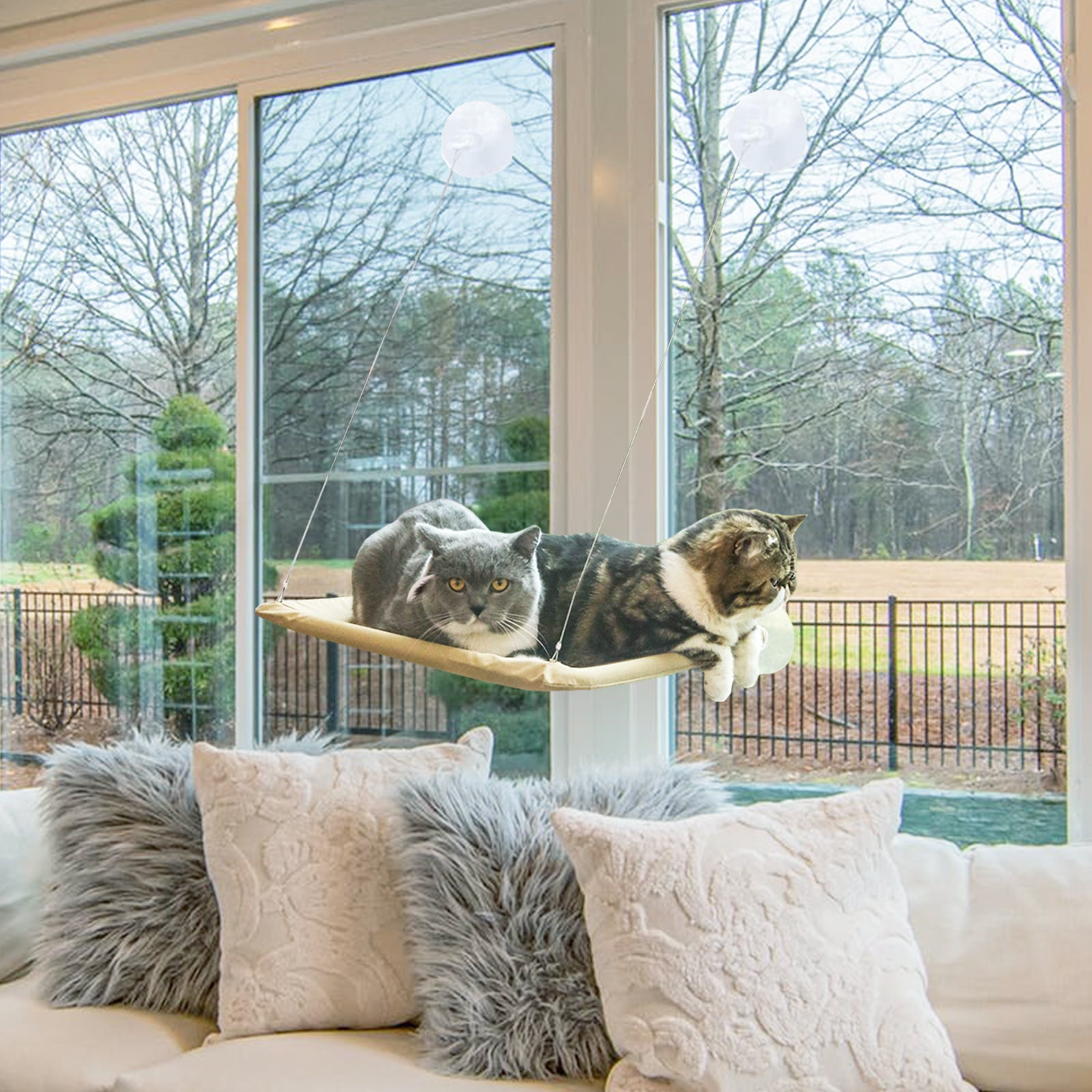 Semfri Window Perch for Cats - Hammock and Bed