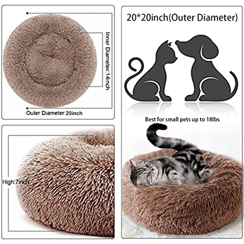 24" Fluffy Cat Bed for Indoor Pets