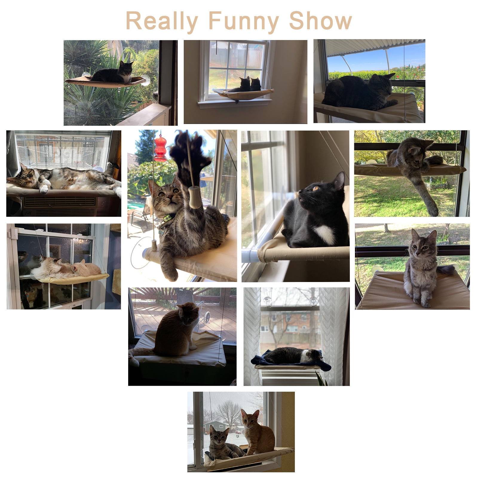 Semfri Window Perch for Cats - Hammock and Bed