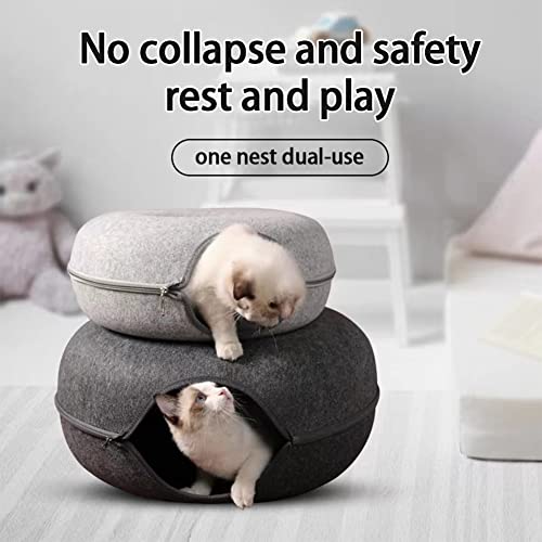 Large Indoor Cat Tunnel Bed with Toys