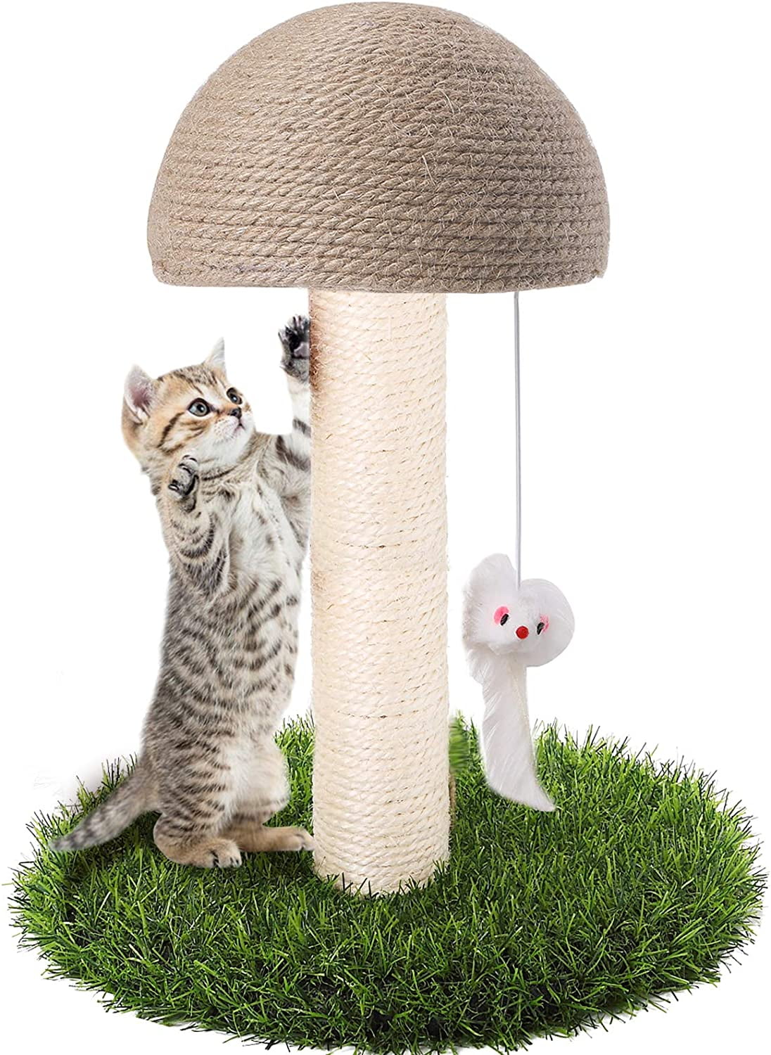 PinkSheep Mushroom Cat Scratching Post Toy