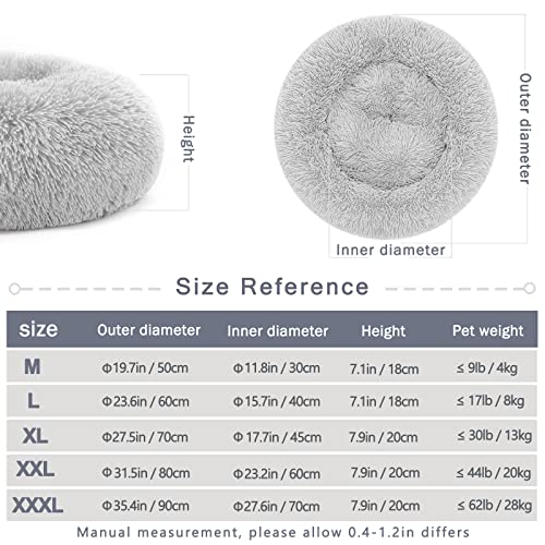 Nepfaivy Cozy Fluffy Cat Donut Bed