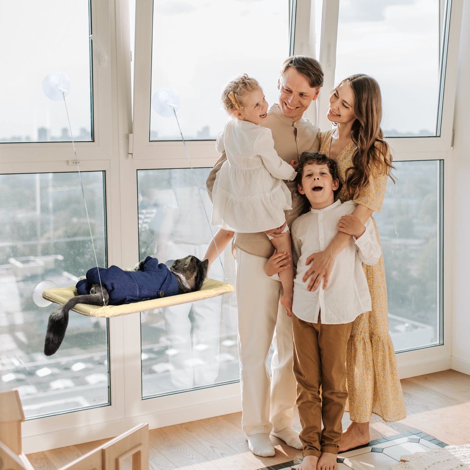 Semfri Window Perch for Cats - Hammock and Bed