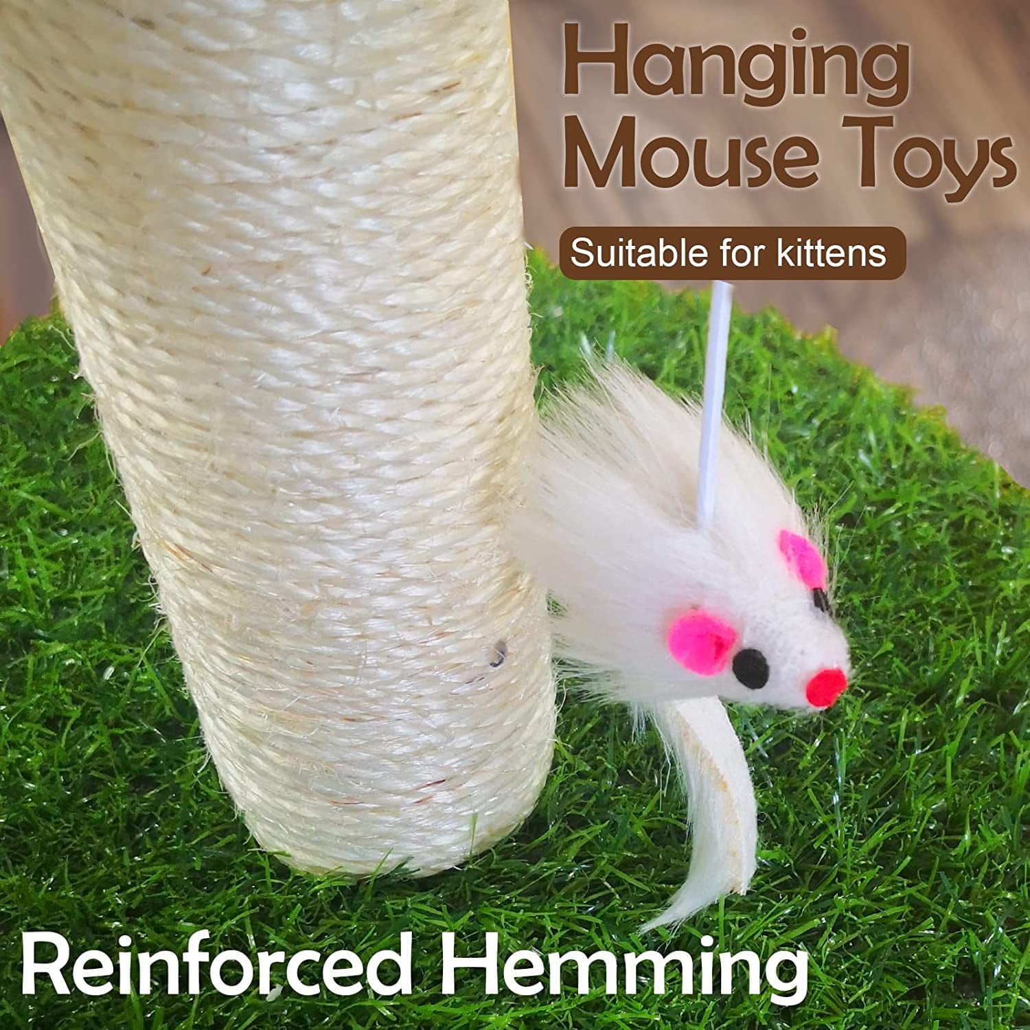 PinkSheep Mushroom Cat Scratching Post Toy