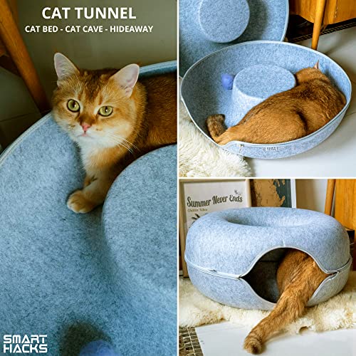 Large Felt Cat Tunnel Bed & Donut