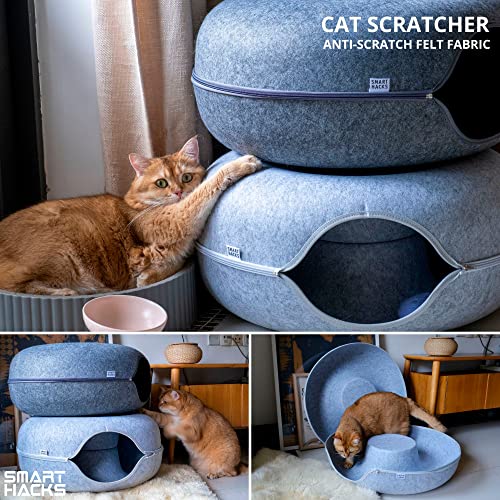 Large Felt Cat Tunnel Bed & Donut