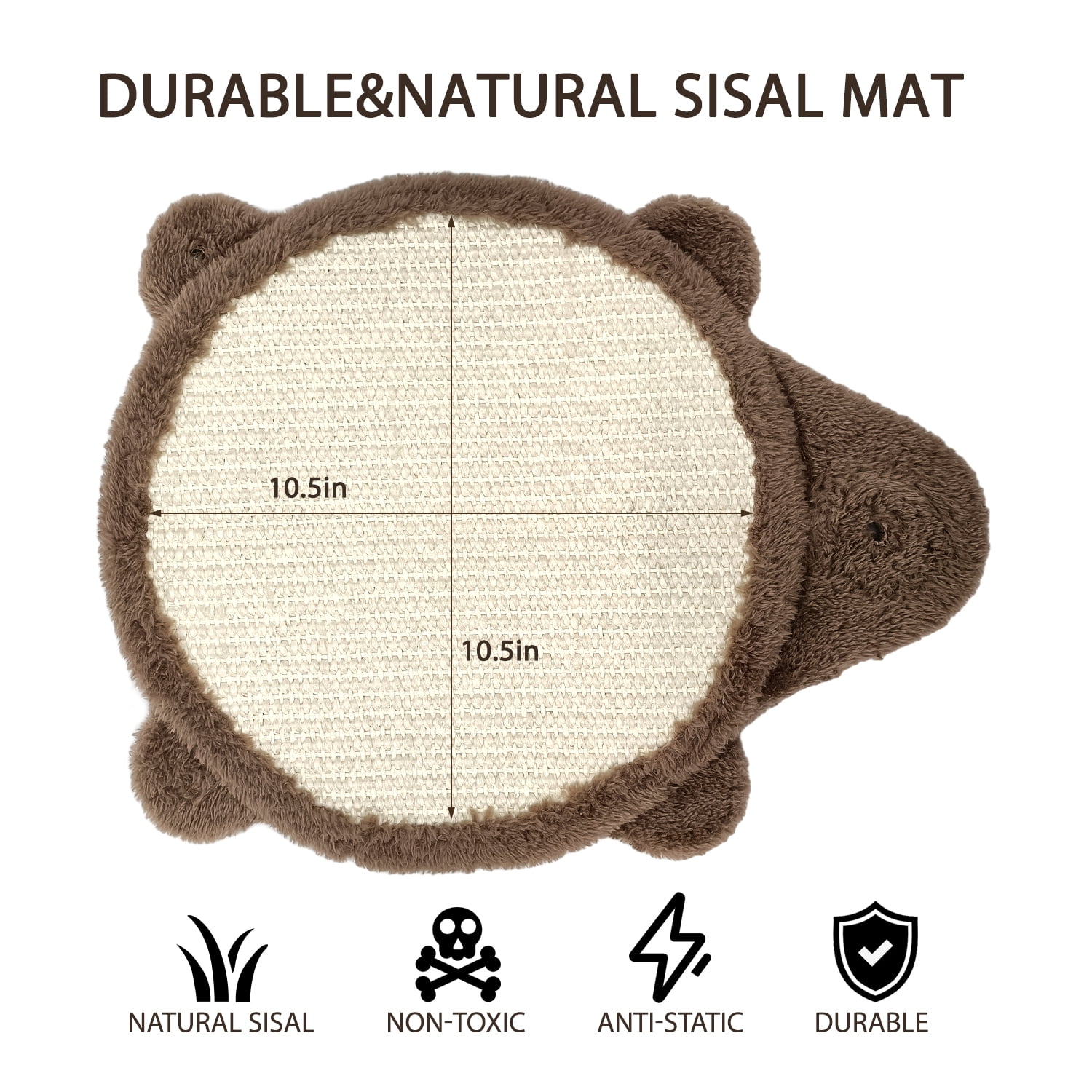 Cat Scratching Post with Mat and Groomer