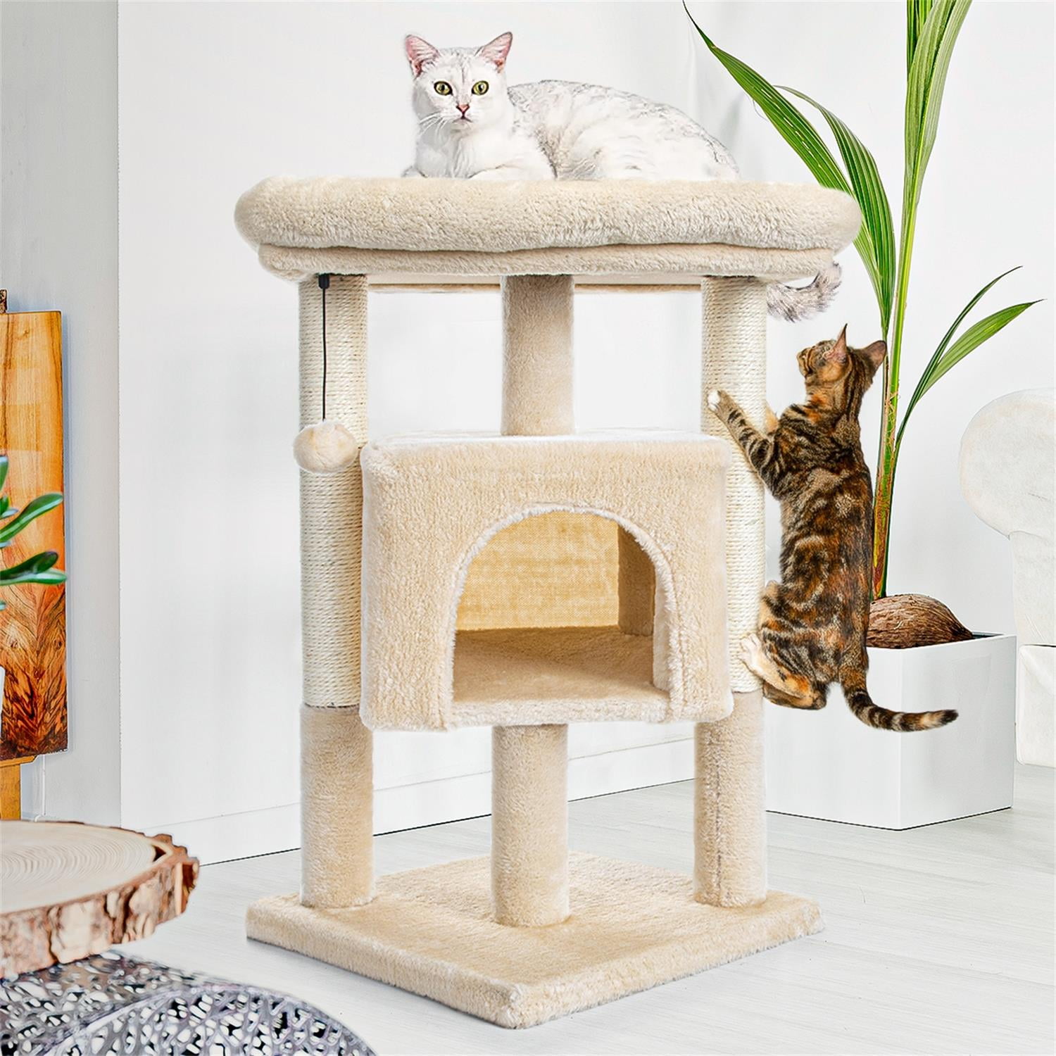 Large Cat Tree Tower with Scratching Posts