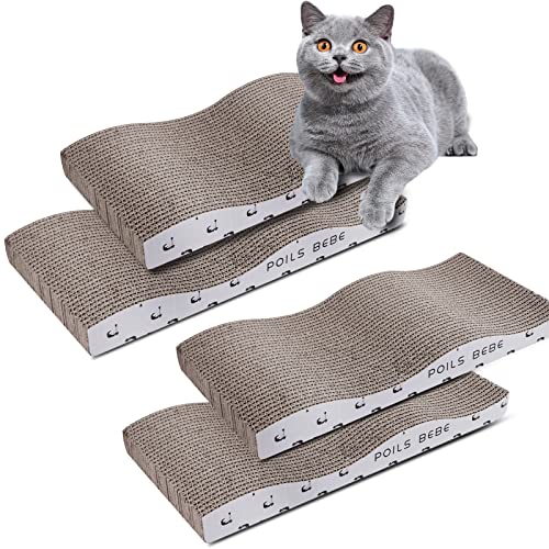 Pack of 4 Cat Scratching Pads with Catnip