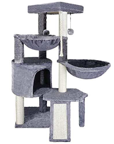 Three-layer Cat Tree with Condo and Hammocks