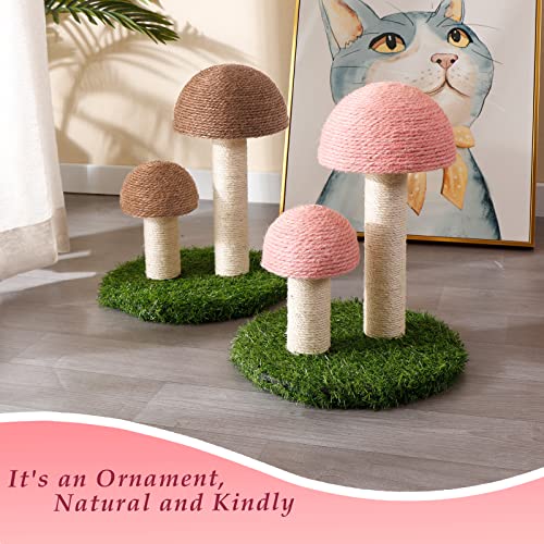 Pink Mushroom Cat Scratching Post for Kittens