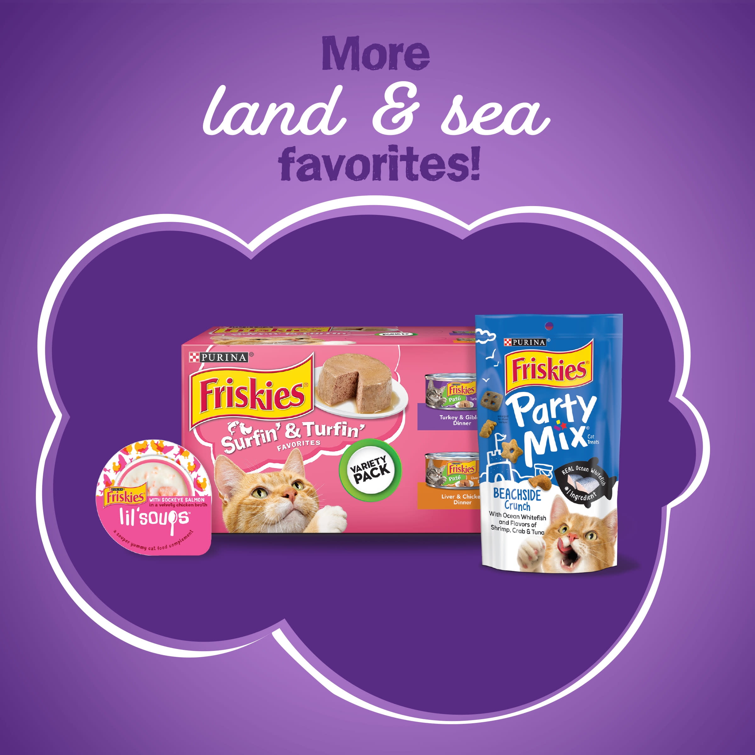 Friskies Surfin' & Turfin' Cat Food, 16lb Bag