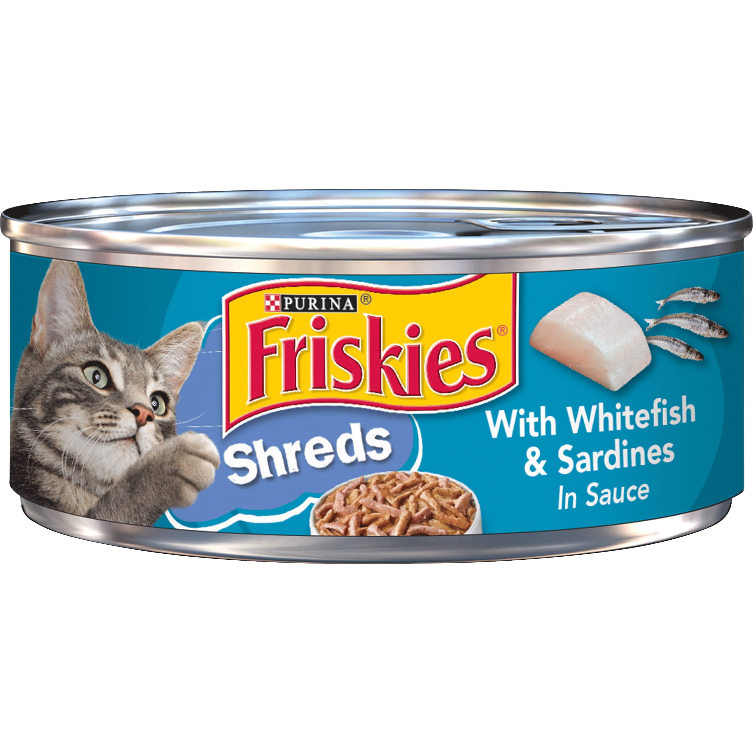 Friskies Whitefish & Sardines Wet Cat Food Can