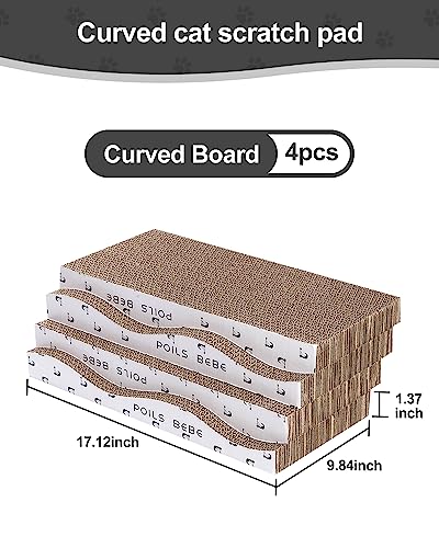 Pack of 4 Cat Scratching Pads with Catnip