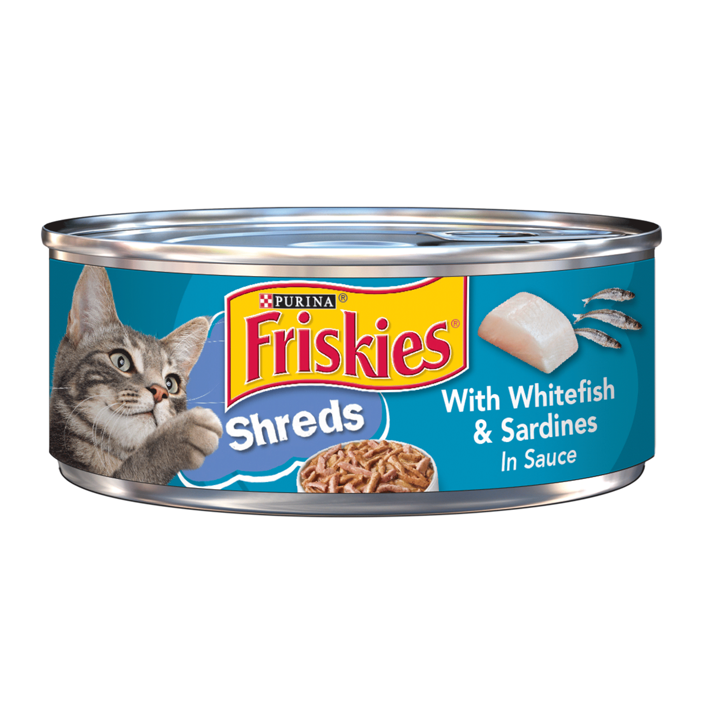 Friskies Whitefish & Sardines Wet Cat Food Can