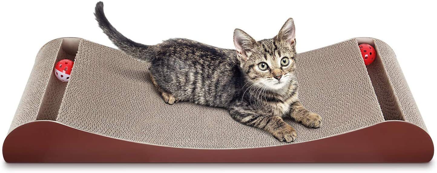 Triangle Cat Scratch Post & Scratching Board Combo