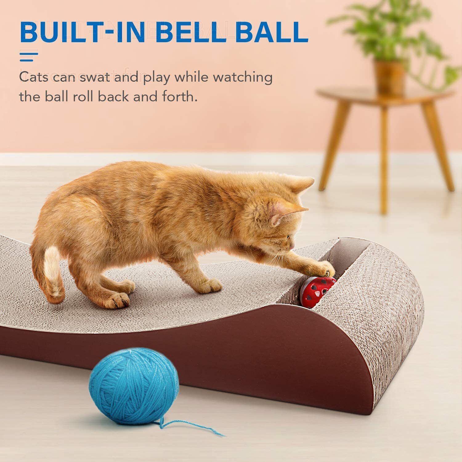 Triangle Cat Scratch Post & Scratching Board Combo