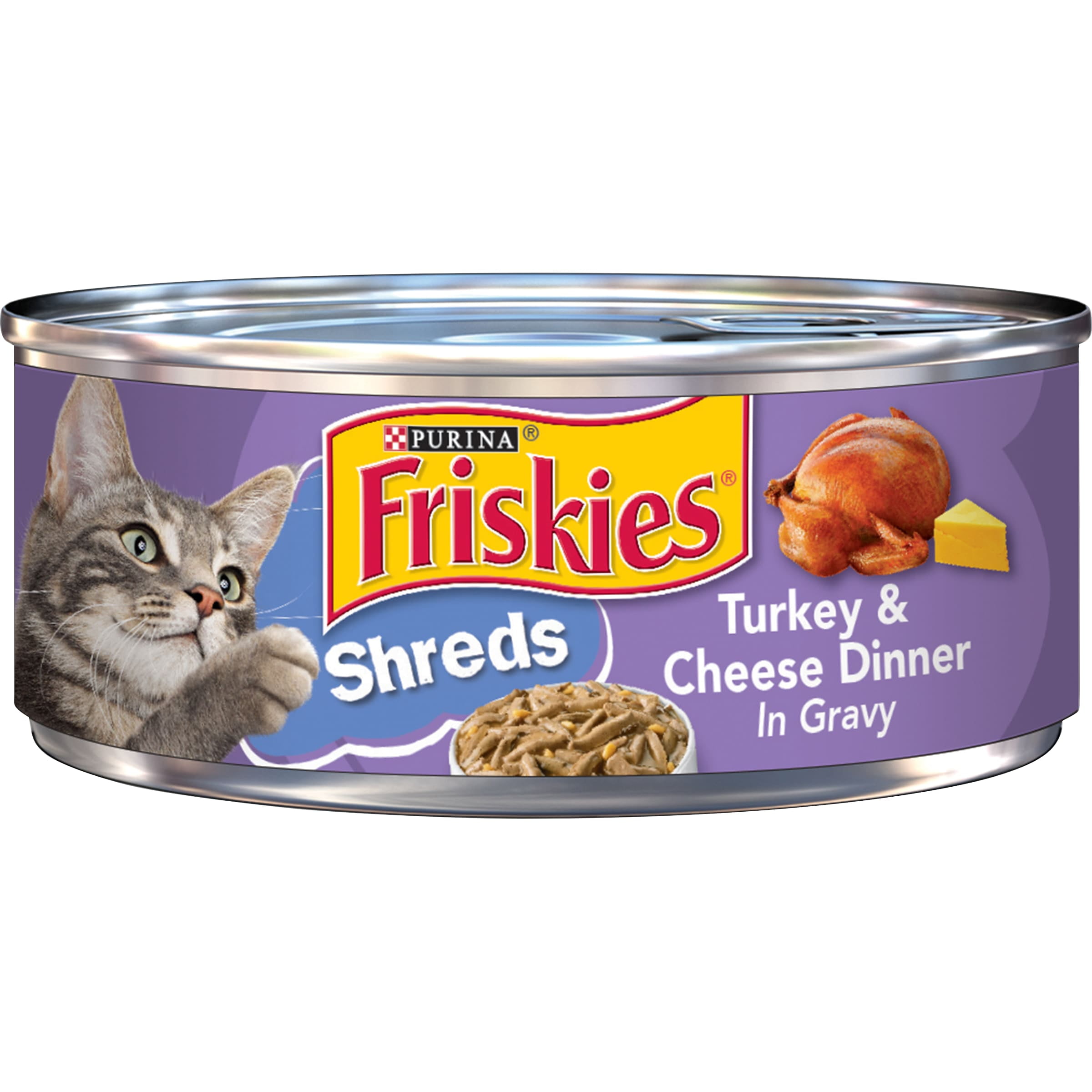 Turkey and Cheese Gravy Cat Food Can