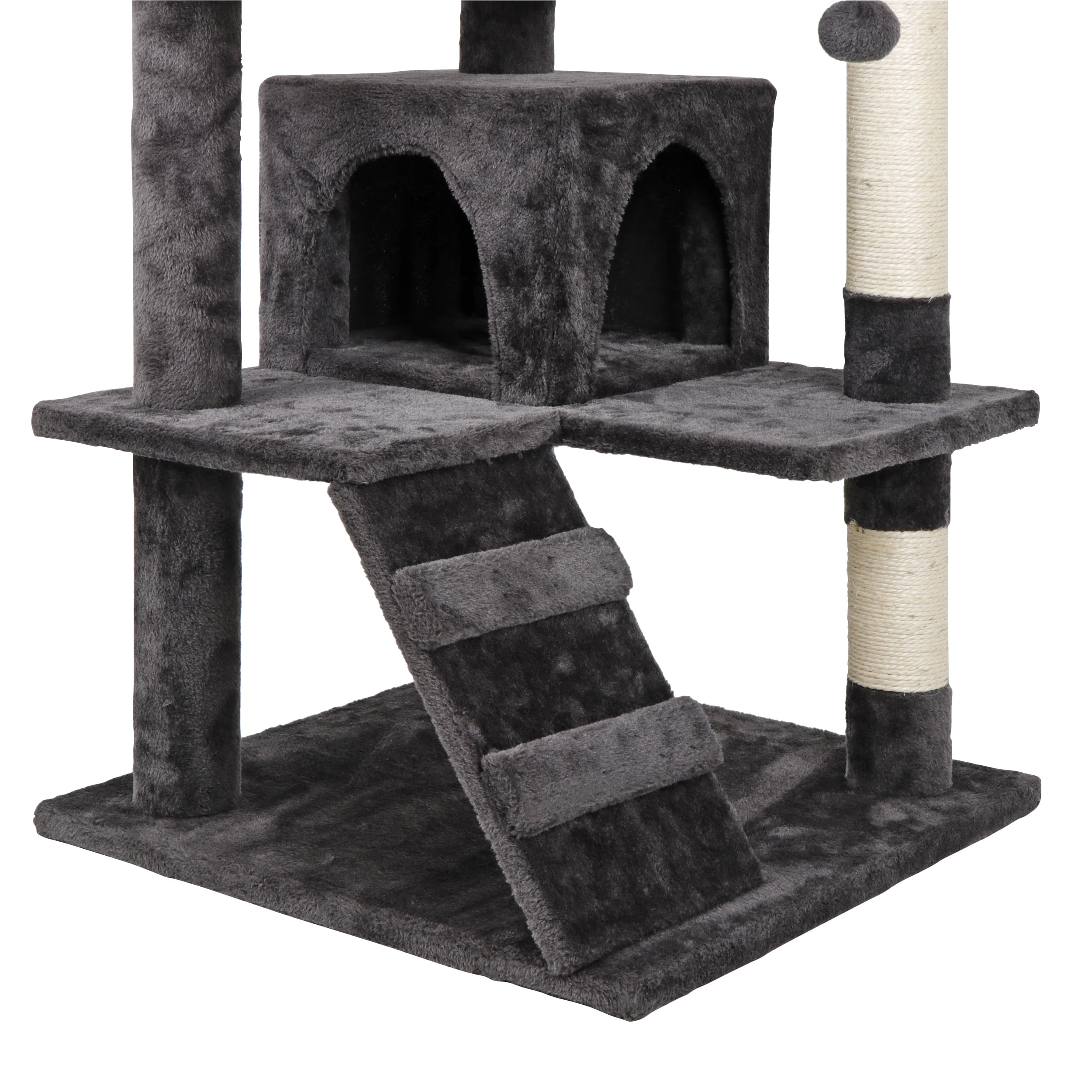 Dark Gray Cat Tree Condo & Scratching Post
