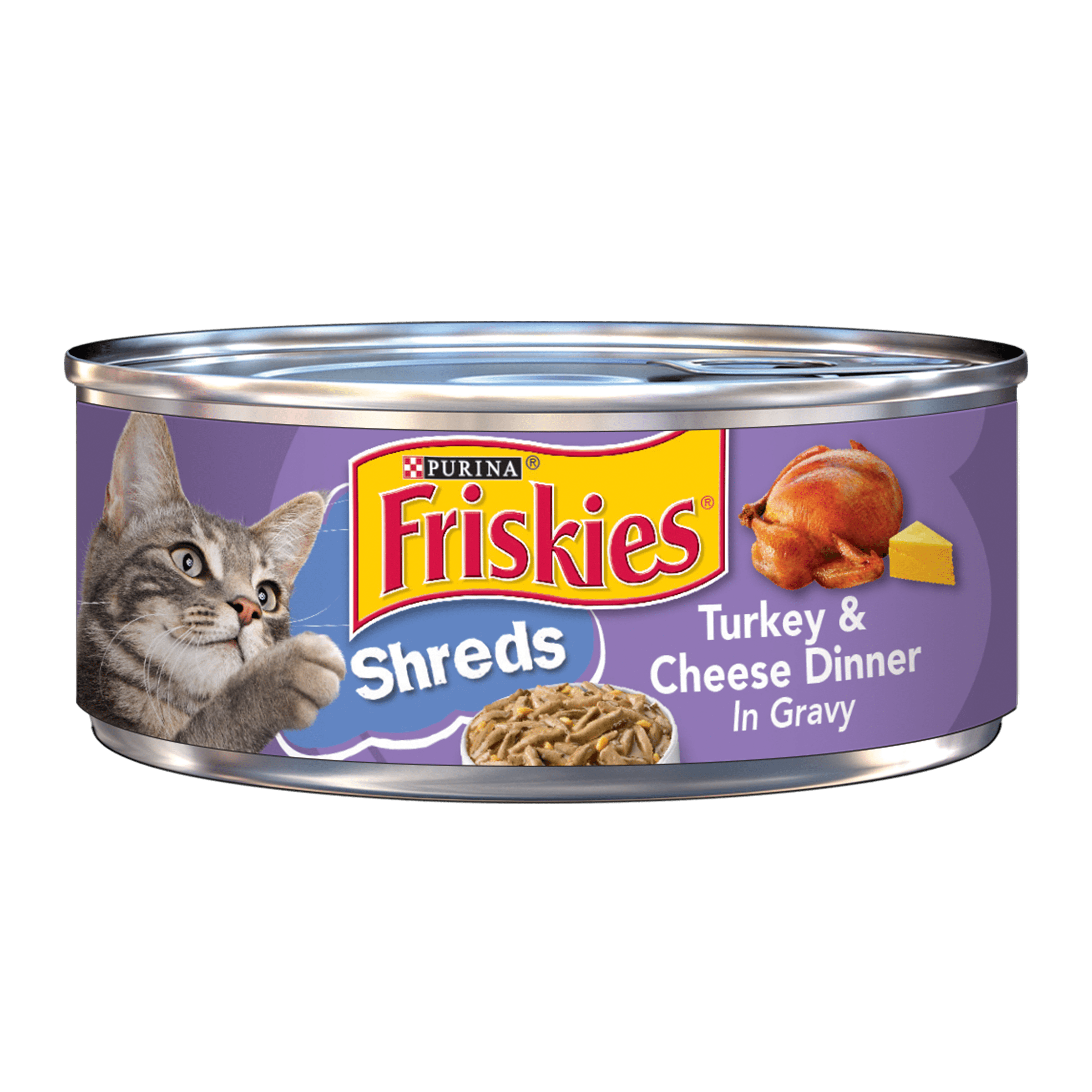 Turkey and Cheese Gravy Cat Food Can