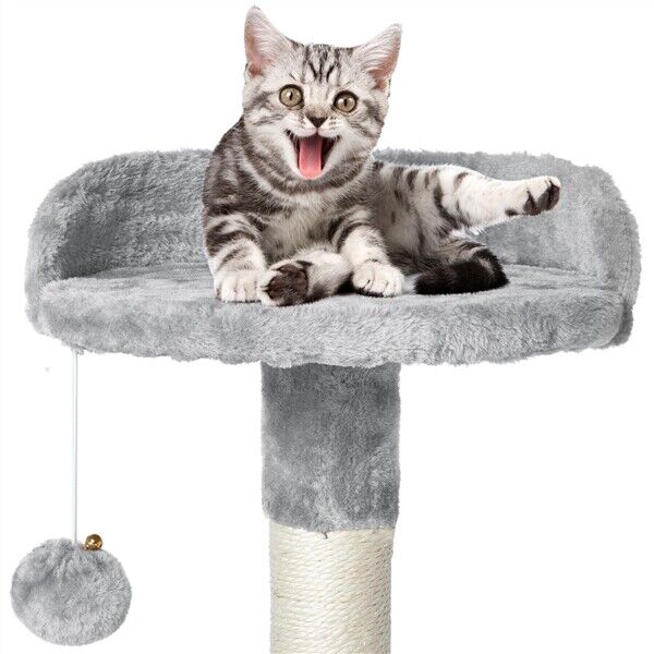 79" Cat Tree Scratching Tower - Light Gray