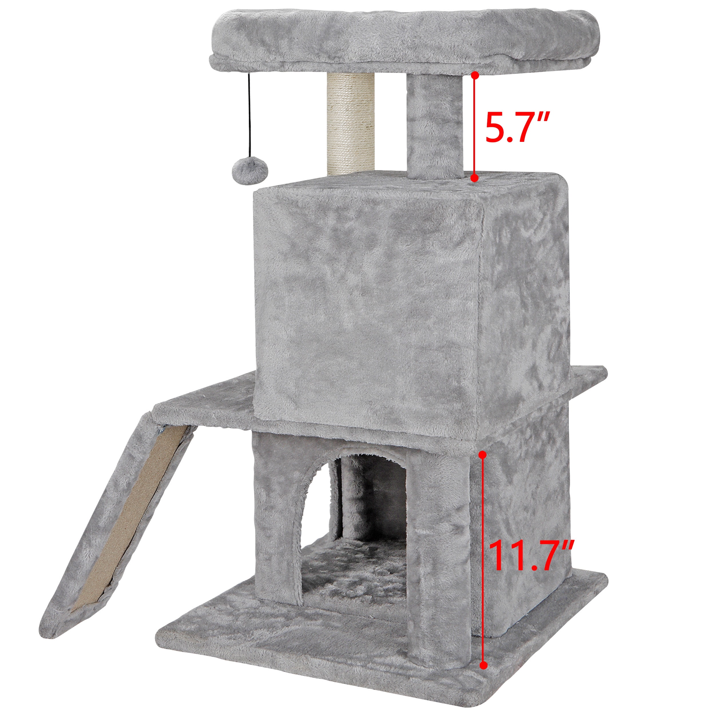 ZENY Gray Cat Tree & Condo Tower