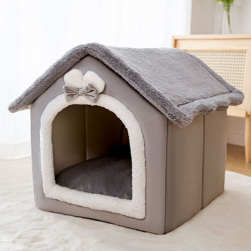 Soft Plush Enclosed Cat Bed 2023