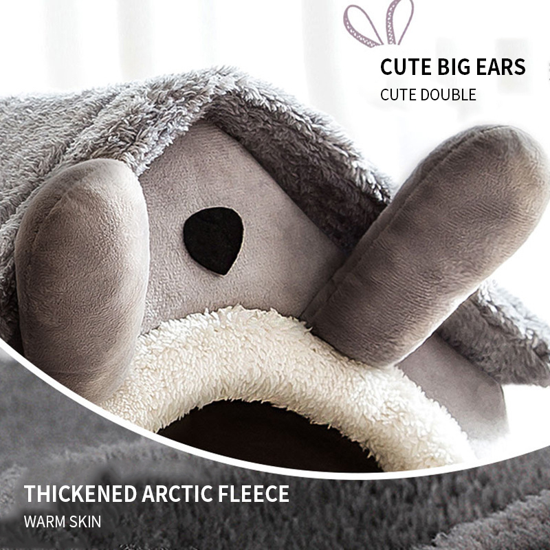 Soft Plush Enclosed Cat Bed 2023