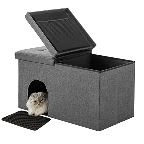 Hideaway Cat Litter Ottoman with Filter