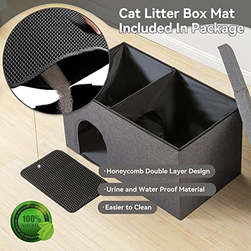 Hideaway Cat Litter Ottoman with Filter