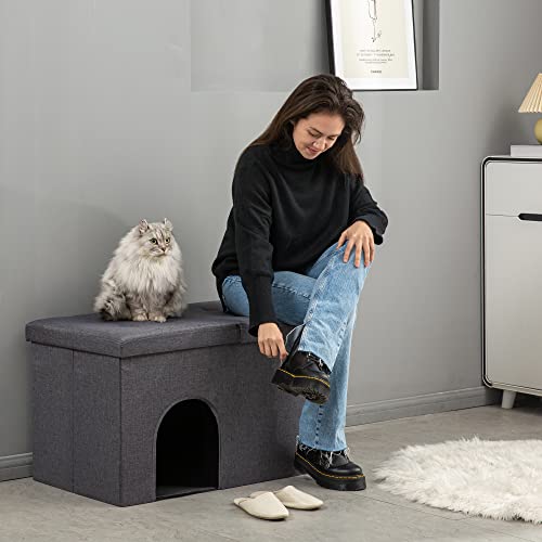 Hideaway Cat Litter Ottoman with Filter