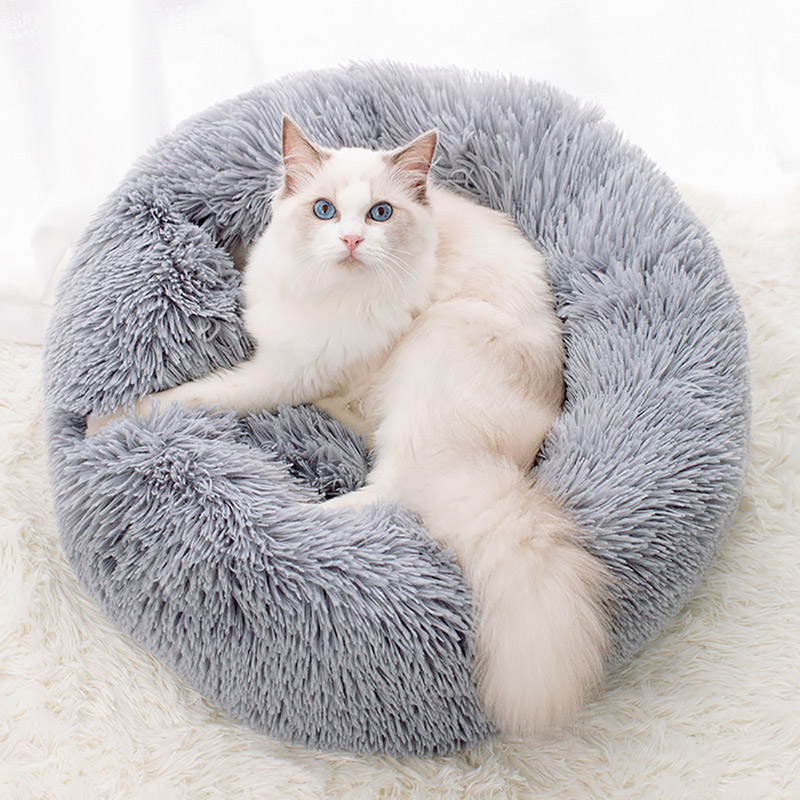 Cozy Cat and Dog Donut Bed