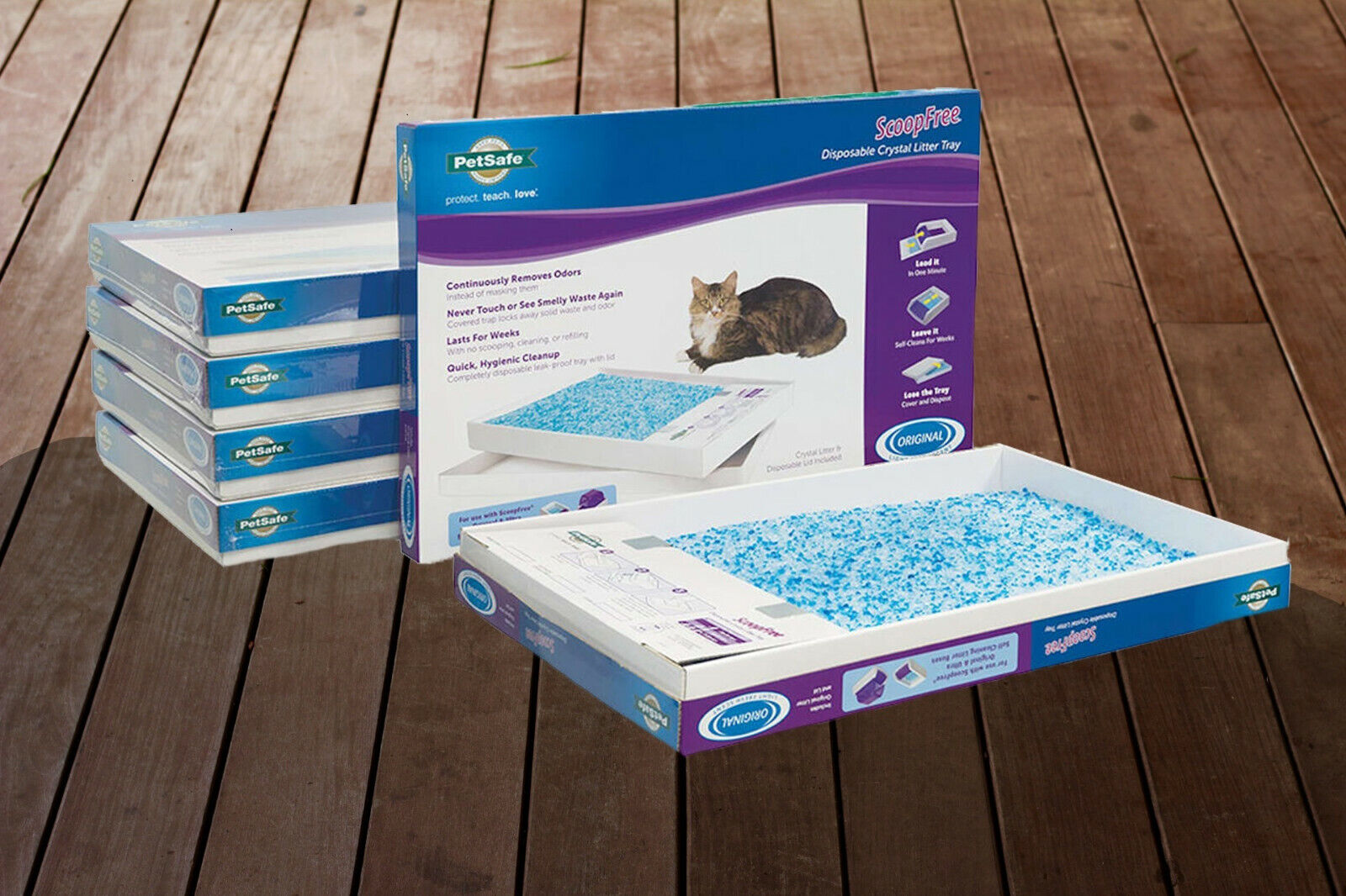 Premium Crystal Blue Litter Tray Refills, 6-Pack