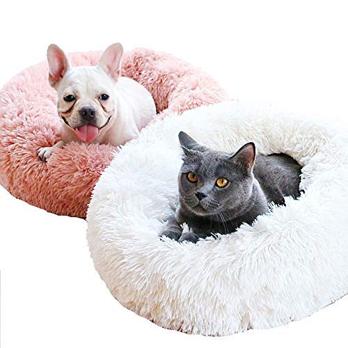 Soft Plush Round Pet Bed for Cats
