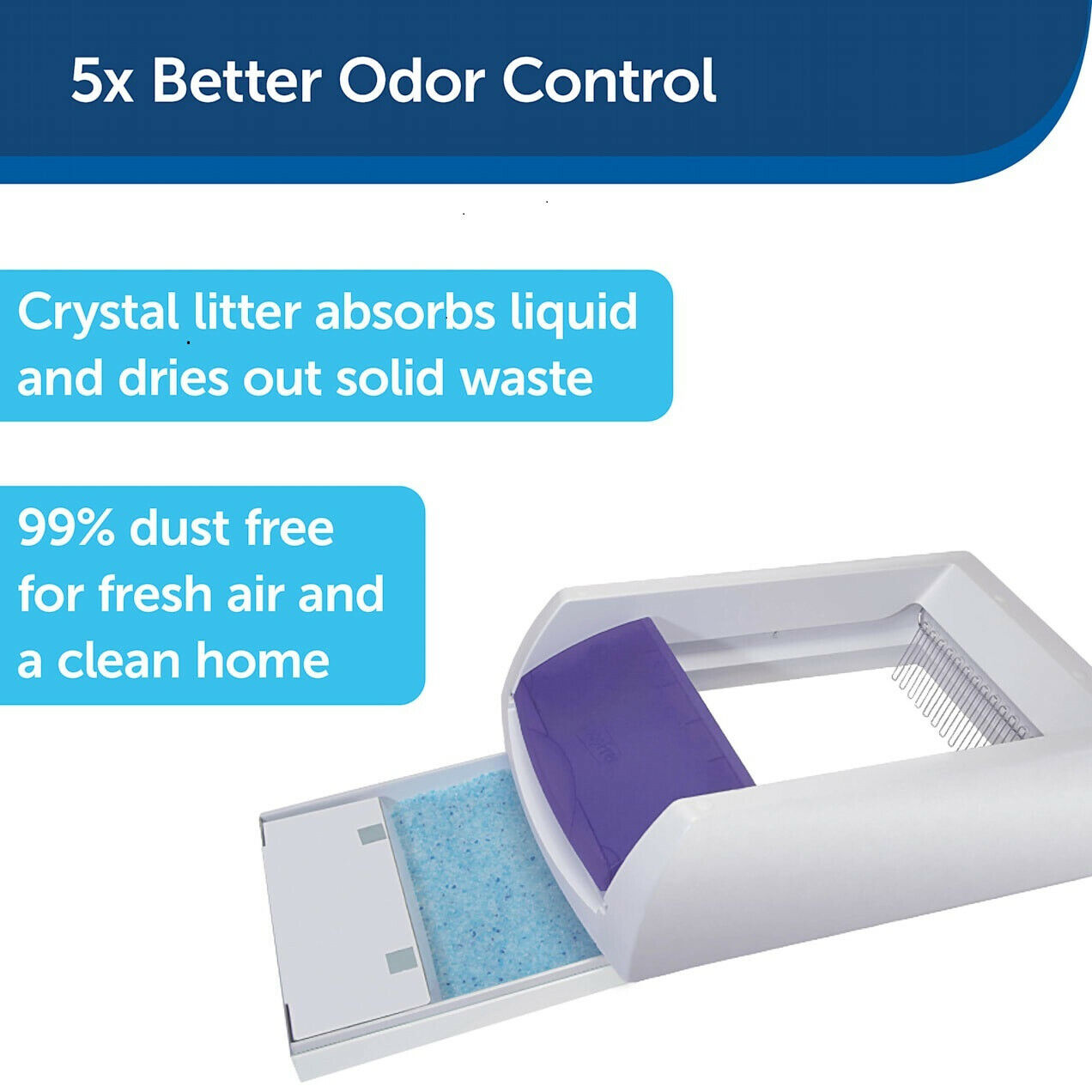 Premium Crystal Blue Litter Tray Refills, 6-Pack