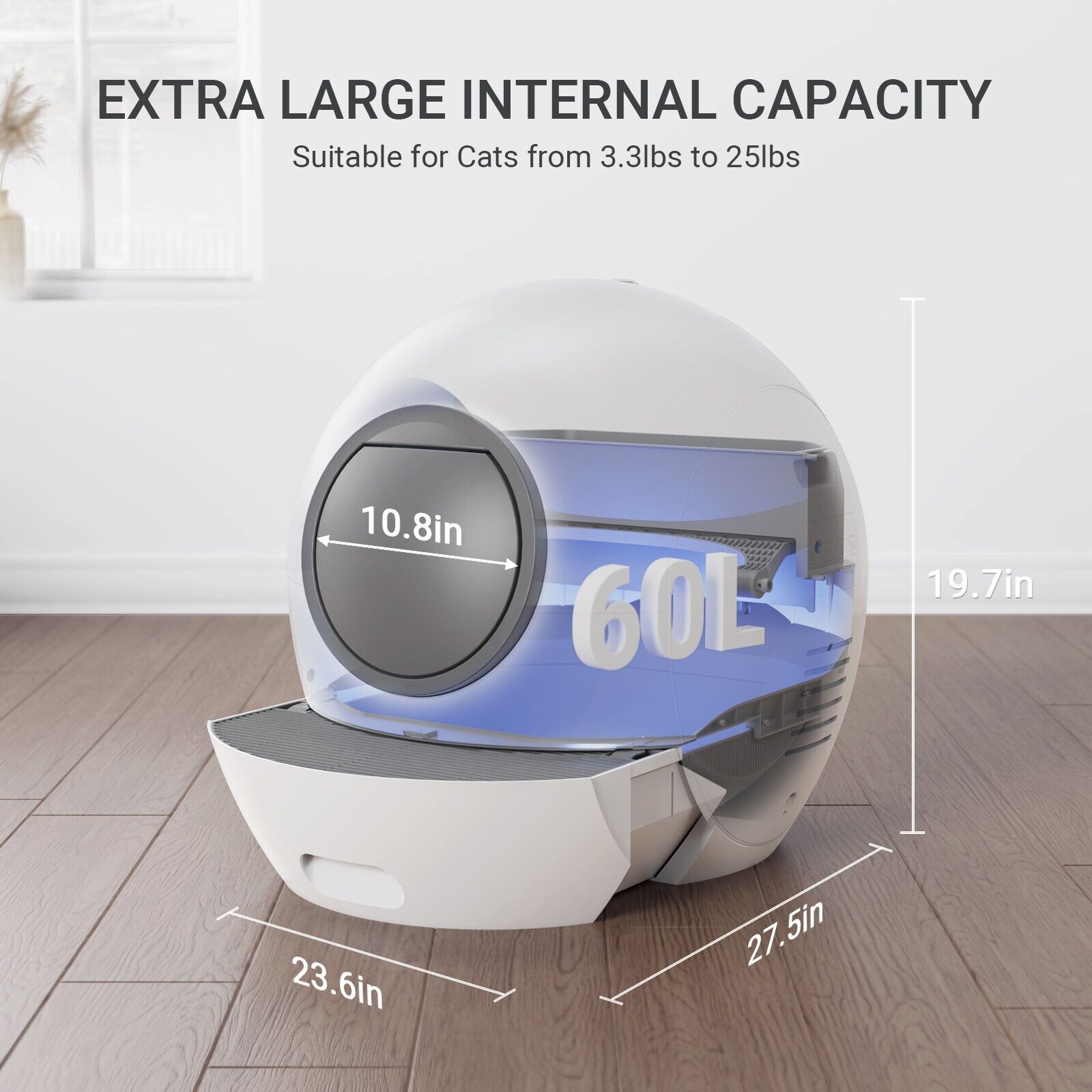 Smart Self-Cleaning WiFi Litter Box