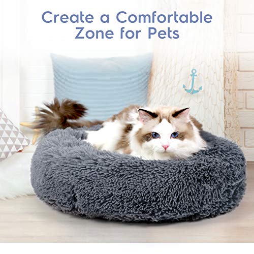 rabbitgoo Fluffy Cat Bed for Indoors, Medium