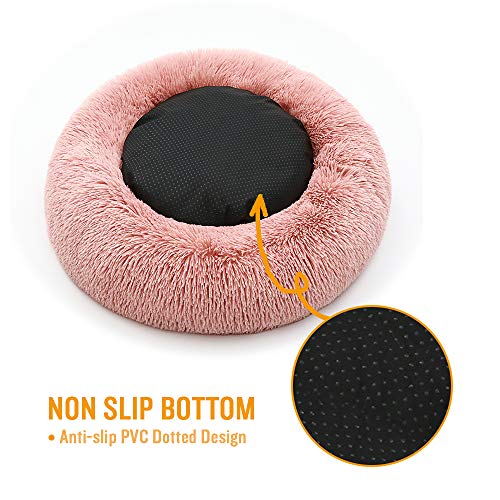 Pink Faux Fur Cat Bed for Improved Sleep