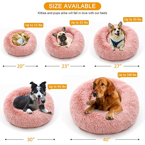 Pink Faux Fur Cat Bed for Improved Sleep