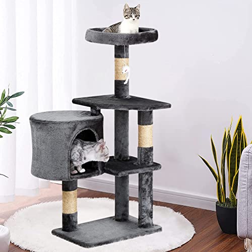 Light Gray Multi-Level Cat Tree Condo