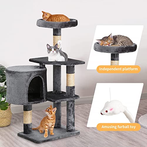 Light Gray Multi-Level Cat Tree Condo