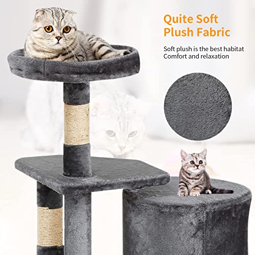 Light Gray Multi-Level Cat Tree Condo
