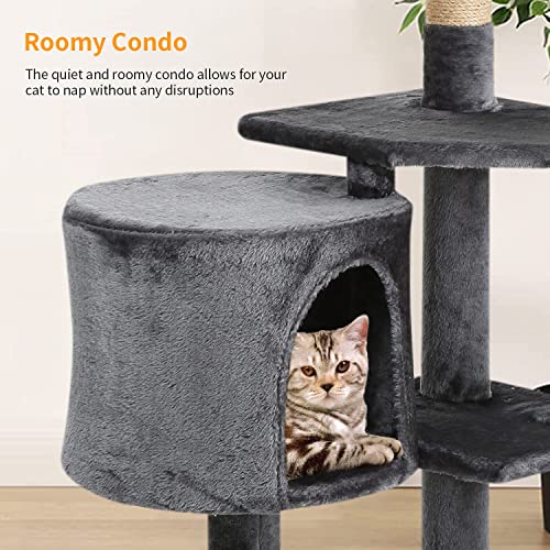 Light Gray Multi-Level Cat Tree Condo