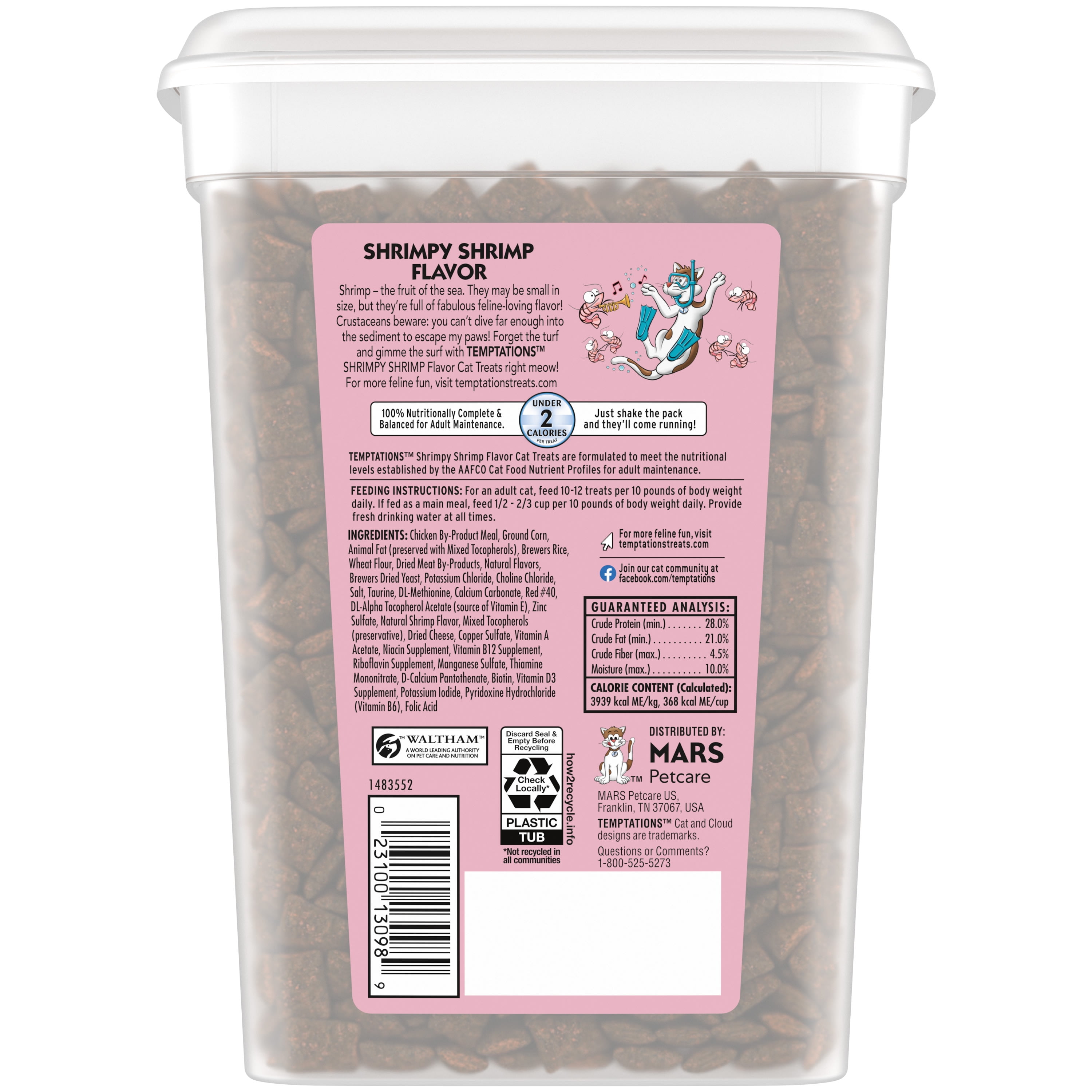 Shrimpy Shrimp Cat Treats - 16oz Tub