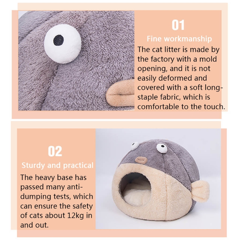 Soft Igloo Cat Bed Cave Tent