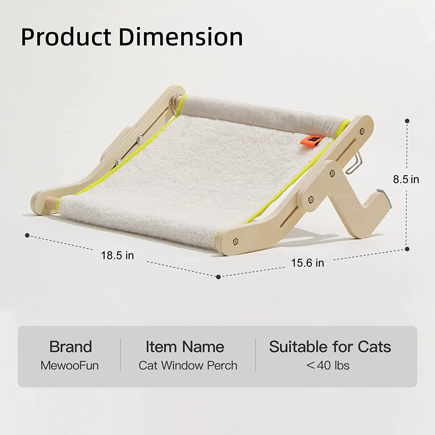 Cat Window Hammock Holds 40lb